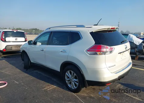 2016 Nissan Rogue Sv z USA, uszkodzony, nr VIN KNMAT2MT7GP621720